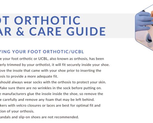 Foot Orthotic Wear & Care Guide