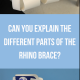 Different parts of Rhino Cruiser Hip Abduction Brace